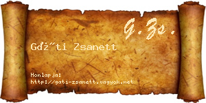 Gáti Zsanett névjegykártya