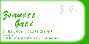 zsanett gati business card